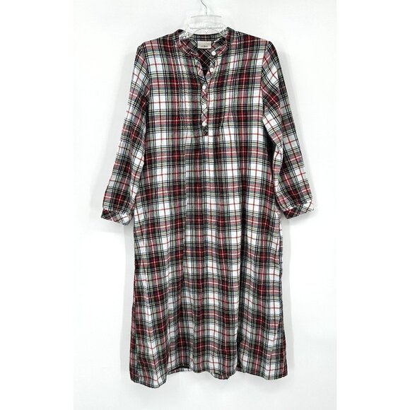 L.L. Bean Other - LL BEAN flannel nightgown 100% cotton plaid holiday winter pockets petite XSP